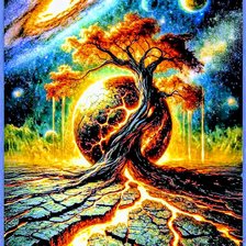 Схема вышивки «Космос»