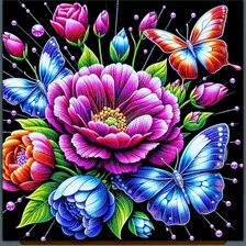 Схема вышивки «Цветы»