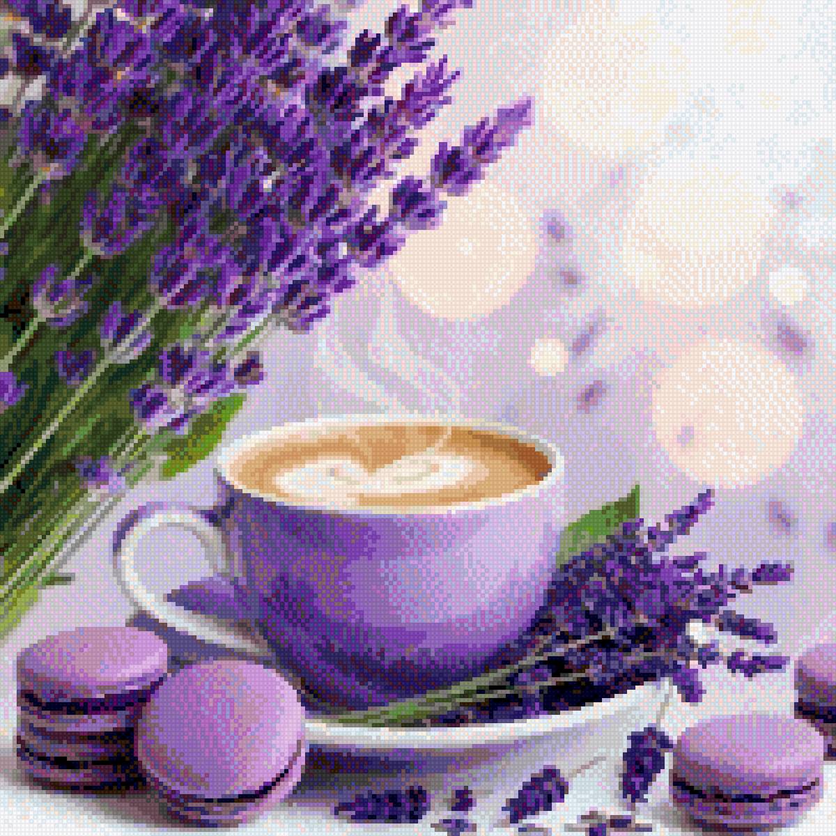 Лаванда и кофе - кофе, лаванда - предпросмотр