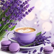 Схема вышивки «Лаванда и кофе»