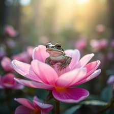 Схема вышивки «Лягушка на цветке»