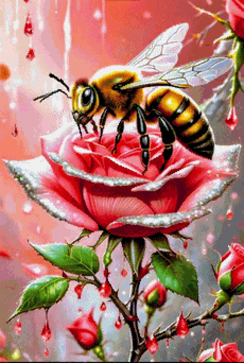 Цветы - пчелы - предпросмотр