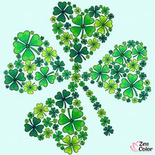 Схема вышивки «Счастливый клевер»