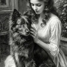 Схема вышивки «Верный друг»