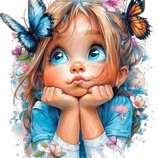 Схема вышивки «девочка»