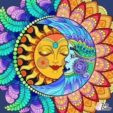 Схема вышивки «Солнце и луна»