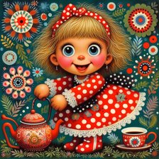 Схема вышивки «девочка»