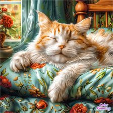 Схема вышивки «кот»