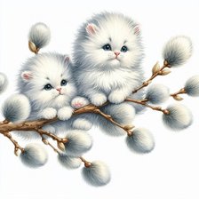 Схема вышивки «котята»