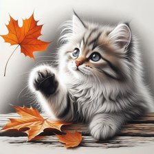 Схема вышивки «Котёнок»