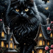 Схема вышивки «Звёздной ночью...»