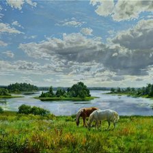 Схема вышивки «Пейзаж»