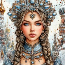 Схема вышивки «Русская красавица»