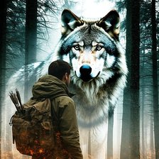 Схема вышивки «Страж леса»