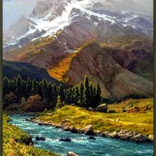 Схема вышивки «Горы»