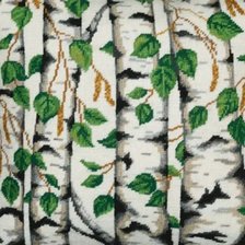 Схема вышивки «Берёзы»