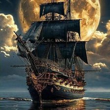 Схема вышивки «Чёрные паруса»