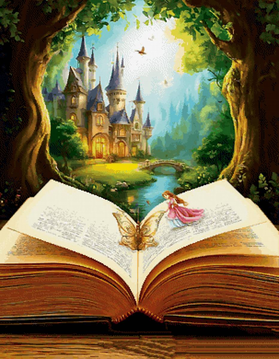 Книга легенд - книга, замок, сказка - предпросмотр