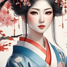 Схема вышивки «гейша 3»