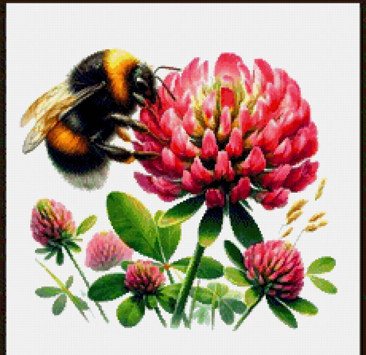 Цветы - шмель - предпросмотр