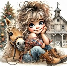 Схема вышивки «девочка»