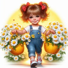 Схема вышивки «девочка»