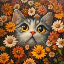 Схема вышивки «кот»