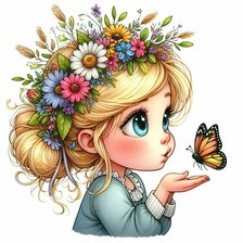 Схема вышивки «девочка»