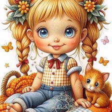 Схема вышивки «девочка»