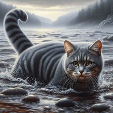 Схема вышивки «кот»