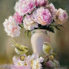 Схема вышивки «ПЕНОЧКИ ( по картине Н. Годовщиной)»