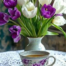 Схема вышивки «Тюльпаны»