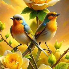 Схема вышивки «Птички»