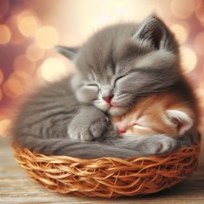 Схема вышивки «Котята»