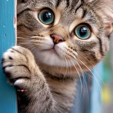 Схема вышивки «Котик»