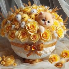 Схема вышивки «Жёлтый букет»