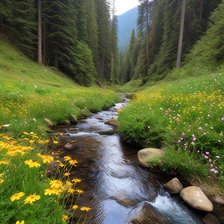 Схема вышивки «Лесной ручей»