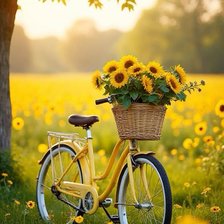 Схема вышивки «Жёлтый велосипед»