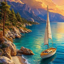 Схема вышивки «пейзаж»