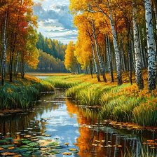 Схема вышивки «пейзаж»