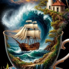 Схема вышивки «пейзаж»