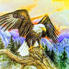 Схема вышивки «Горы»