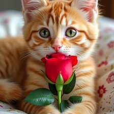 Схема вышивки «Рыжий кот»