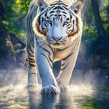 Схема вышивки «Белый тигр»