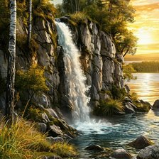 Схема вышивки «пейзаж»