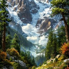 Схема вышивки «пейзаж»