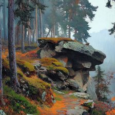 Схема вышивки «Лесной пейзаж»