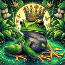 Схема вышивки «Лягушка»