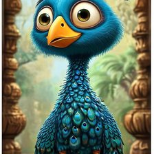 Схема вышивки «Павлин»