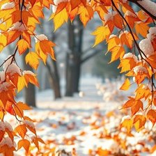 Схема вышивки «Первый снег»